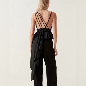 AJE Karina Asymmetric Drape Top NWT